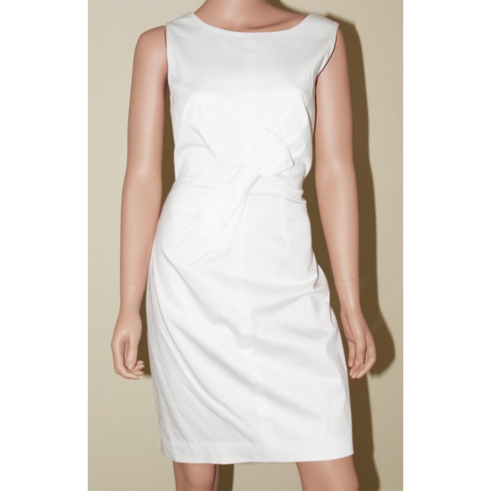 NWT Calvin Klein White Bow Sheath Dress